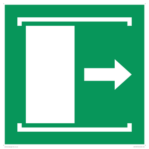 E033 safe condition door slides right to open